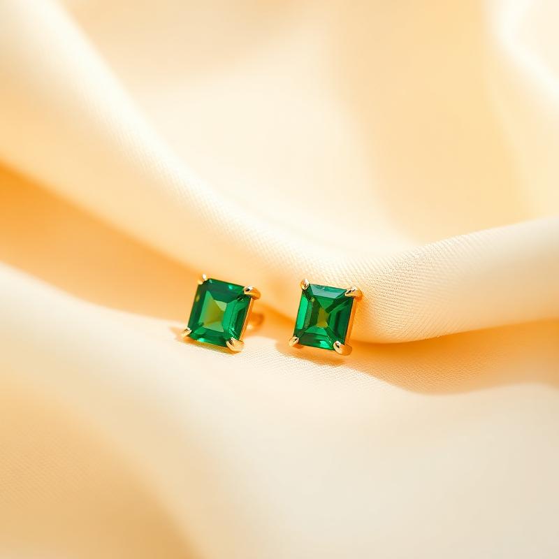 Emerald Stud Earrings