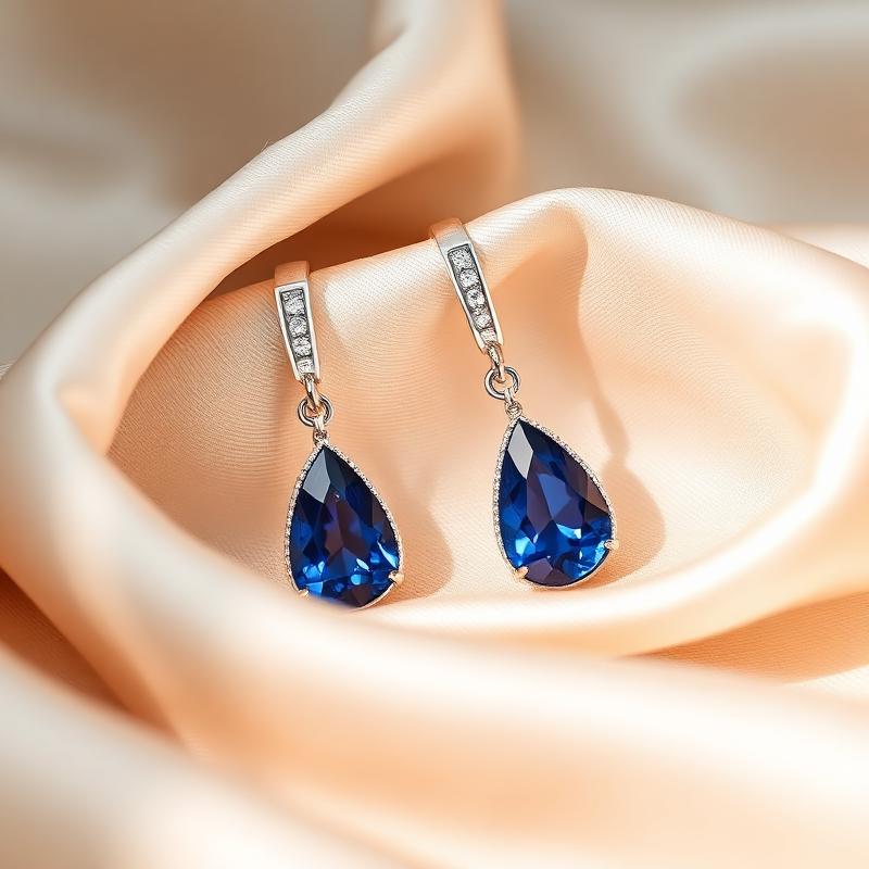 Sapphire Drop Earrings
