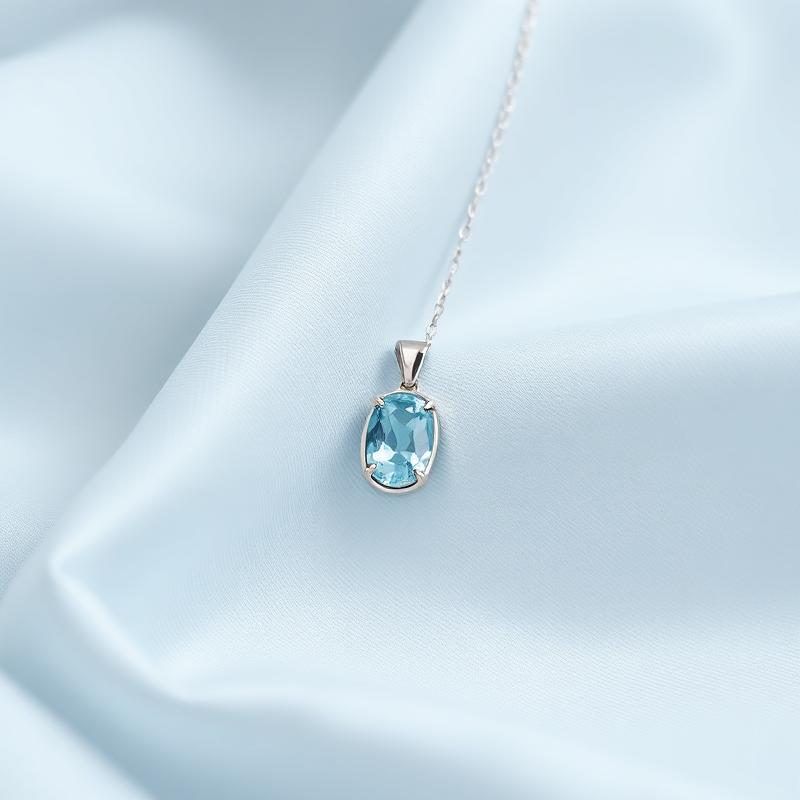 Oval Aquamarine Pendant